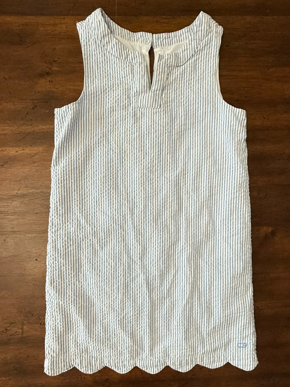 Vineyard Vines Seersucker Dress Size 7 Play Condition